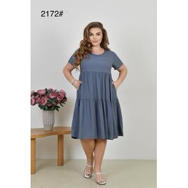 Сукня літня жіноча 2172 grey р.52-56 "Estima" недорого оптом від прямого постачальника