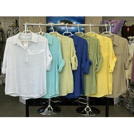 Жіноча блузка 112 khaki р.XL-4XL "Estima" недорого оптом від прямого постачальника