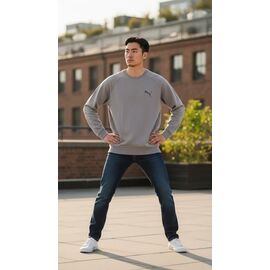 Фотография Свитер мужской S3682 l.grey р.M-3XL "Shon" недорого оптом от прямого поставщика
