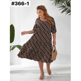 Сукня літня жіноча 366-1 brown р.52-56 "ZLATA" недорого оптом від прямого постачальника