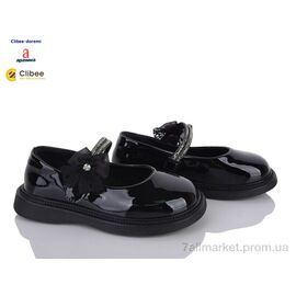 Фотография Туфли детские удобные Весна/осень A26006 black (7 пар р.31-37) "Clibee-Doremi" недорого оптом от прямого поставщика