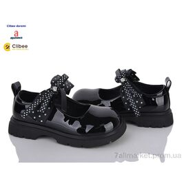 Фотография Туфли детские удобные Весна/осень A62137 black (7 пар р.31-37) "Clibee-Doremi" недорого оптом от прямого поставщика
