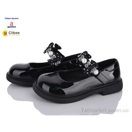 Фотография Туфли детские удобные Весна/осень A56601 black (7 пар р.31-37) "Clibee-Doremi" недорого оптом от прямого поставщика