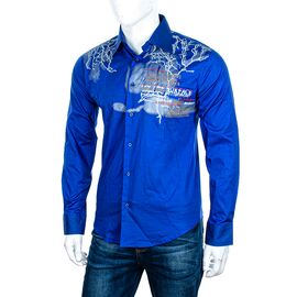 Сорочка чоловіча JI0931 (12178) blue р.S-2XL "Obuv OK2" недорого оптом від прямого постачальника