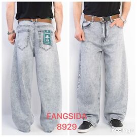 Фотография Джинсы мужские 8929 l.grey р.27-34 "Fangsida" недорого оптом от прямого поставщика