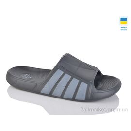 Шльопанці чоловічі пляжні Літо N145 графіт (8 пар р.41-45) "Lot Shoes" недорого оптом від прямого постачальника