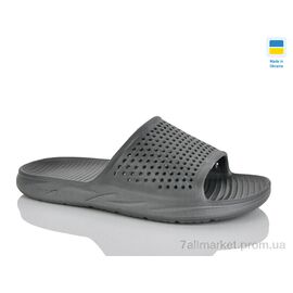 Шльопанці чоловічі пляжні Літо N409 сірий (8 пар р.40-46) "Lot Shoes" недорого оптом від прямого постачальника