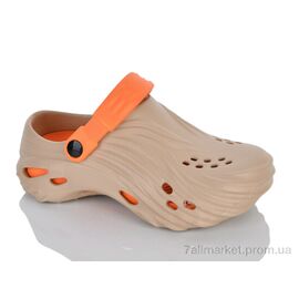 Фотография Кроксы женские летние Лето B101 khaki-orange (12 пар р.36-41) "Violeta" недорого оптом от прямого поставщика