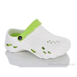 Фотография Кроксы женские летние Лето B101 white-green (12 пар р.36-41) "Violeta" недорого оптом от прямого поставщика