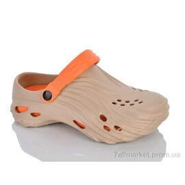 Крокси чоловічі легкі Літо A101 khaki-orange (12 пар р.40-45) "Violeta" недорого оптом від прямого постачальника