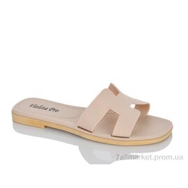 Фотография Шлепки женские облегченные Лето 8-503 beige (8 пар р.36-41) "Violeta" недорого оптом от прямого поставщика