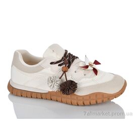 Фотография Кроссовки женские модные Весна/осень 2028-7 beige (8 пар р.36-41) "Violeta" недорого оптом от прямого поставщика