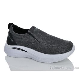 Кросівки чоловічі модні Весна/осінь 45-407 black (8 пар р.41-45) "Violeta" недорого оптом від прямого постачальника