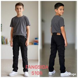Джинси дитячі на хлопчика 5108 black р.25-32 "Fangsida" недорого оптом від прямого постачальника
