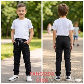 Джинси дитячі на хлопчика 5106 black р.24-31 "Fangsida" недорого оптом від прямого постачальника