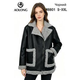 Куртка жіноча зимова W8801 black-grey р.S-2XL "Immei" недорого оптом від прямого постачальника
