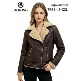 Куртка жіноча зимова W8811 brown р.S-2XL "Immei" недорого оптом від прямого постачальника