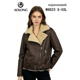 Куртка жіноча зимова W8823 brown р.S-2XL "Immei" недорого оптом від прямого постачальника