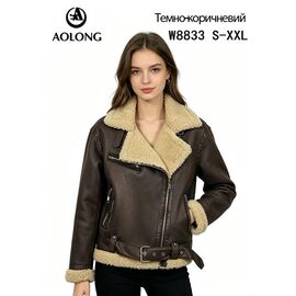 Куртка жіноча зимова W8833 brown р.S-2XL "Immei" недорого оптом від прямого постачальника