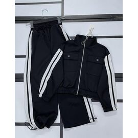 Костюм дитячий спортивний на дівчинку 568 black р.134-152 "Kosmy" недорого оптом від прямого постачальника