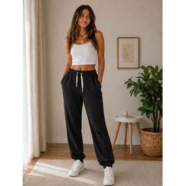 Фотография Штаны спортивные женские 126 black р.S-3XL "BONJOUR" недорого оптом от прямого поставщика