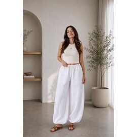 Жіночі штани 1754 white р.42-48 "BONJOUR" недорого оптом від прямого постачальника
