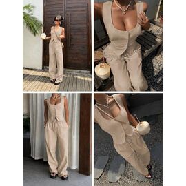 Фотография Костюм женский 1771 beige р.42-48 "BONJOUR" недорого оптом от прямого поставщика