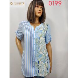 Сорочка жіноча літня 0199 l.blue р.50-52 "LIDA" недорого оптом від прямого постачальника