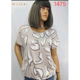 Фотография Футболка женская 1475 beige р.52-62 "LIDA" недорого оптом от прямого поставщика