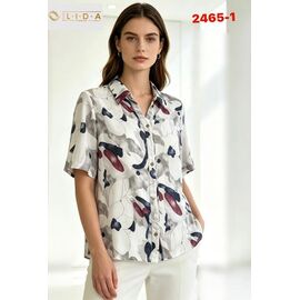 Сорочка жіноча літня 2465-1 l.grey р.52-62 "LIDA" недорого оптом від прямого постачальника
