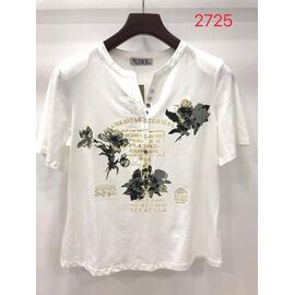Фотография Футболка женская 2725 white р.52-62 "LIDA" недорого оптом от прямого поставщика