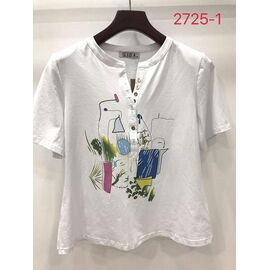 Фотография Футболка женская 2725-1 white р.52-62 "LIDA" недорого оптом от прямого поставщика
