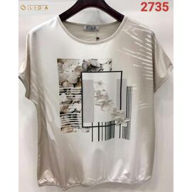 Фотография Футболка женская 2735 beige р.52-62 "LIDA" недорого оптом от прямого поставщика