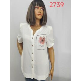 Сорочка жіноча літня 2739 white р.52-62 "LIDA" недорого оптом від прямого постачальника