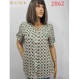 Сорочка жіноча літня 2862 beige р.52-62 "LIDA" недорого оптом від прямого постачальника