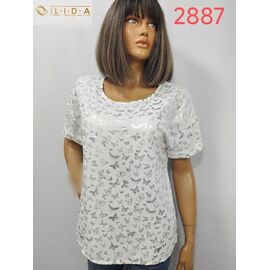 Фотография Футболка женская 2887 silver р.50-60 "LIDA" недорого оптом от прямого поставщика