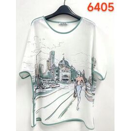 Фотография Футболка женская 6405 white р.52-62 "LIDA" недорого оптом от прямого поставщика