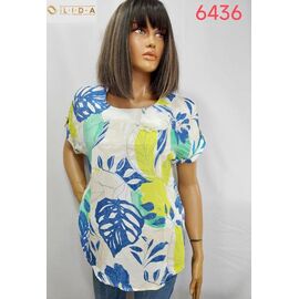 Фотография Футболка женская 6436 blue р.52-62 "LIDA" недорого оптом от прямого поставщика
