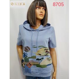 Фотография Футболка женская 8705 l.blue р.52-62 "LIDA" недорого оптом от прямого поставщика