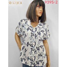Фотография Рубашка женская летняя 9395-2 milk р.52-62 "LIDA" недорого оптом от прямого поставщика