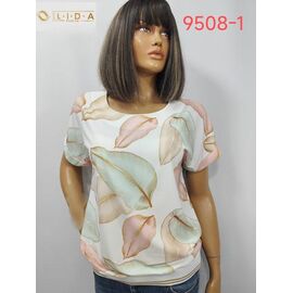 Фотография Футболка женская 9508-1 white р.52-62 "LIDA" недорого оптом от прямого поставщика