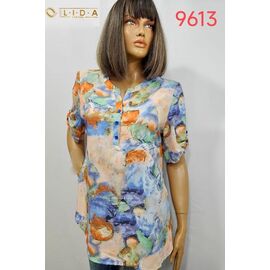 Фотография Футболка женская 9613 blue р.52-62 "LIDA" недорого оптом от прямого поставщика