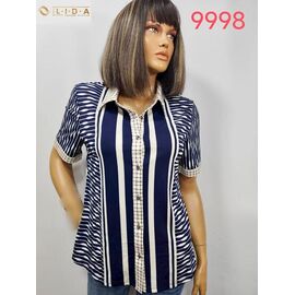 Фотография Рубашка женская летняя 9998 navy р.50-60 "LIDA" недорого оптом от прямого поставщика