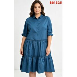 Сукня літня жіноча S61325 blue р.50-60 "LIDA" недорого оптом від прямого постачальника