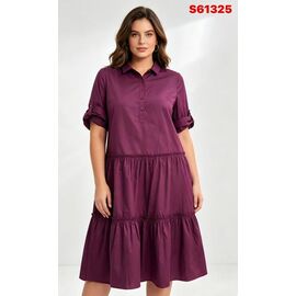 Сукня літня жіноча S61325 wine р.50-60 "LIDA" недорого оптом від прямого постачальника