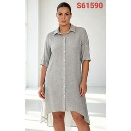 Сукня літня жіноча S61590 l.grey р.50-60 "LIDA" недорого оптом від прямого постачальника