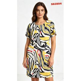 Сукня літня жіноча S62804 yellow р.50-60 "LIDA" недорого оптом від прямого постачальника