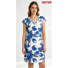 Сукня літня жіноча S6726 blue р.50-60 "LIDA" недорого оптом від прямого постачальника