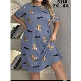 Туніка жіноча молодіжна р-ри 2XL-4XL (3кв) "FLOWER" купити недорого від прямого постачальника