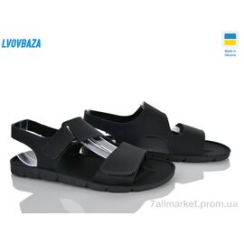 Сандалії чоловічі літні Літо Paolla D04 чорний (8 пар р.40-45) "Lvovbaza" недорого оптом від прямого постачальника